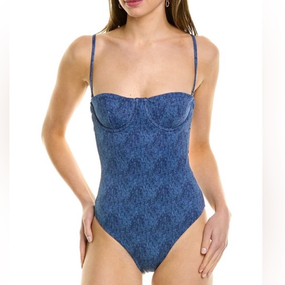 WeWoreWhat Balconette One Piece Swimsuit